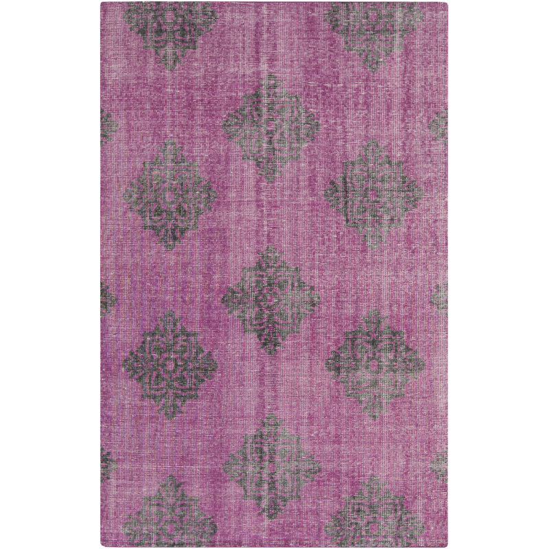 Adnan Wool Damask Indoor Rug, Rectangle 5'6" x 8'6"