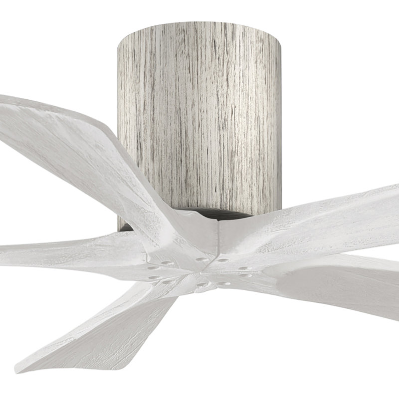 Ventilateur à pales encastré 5 pales Irene, 42", Ton bois de grange, Blanc mat