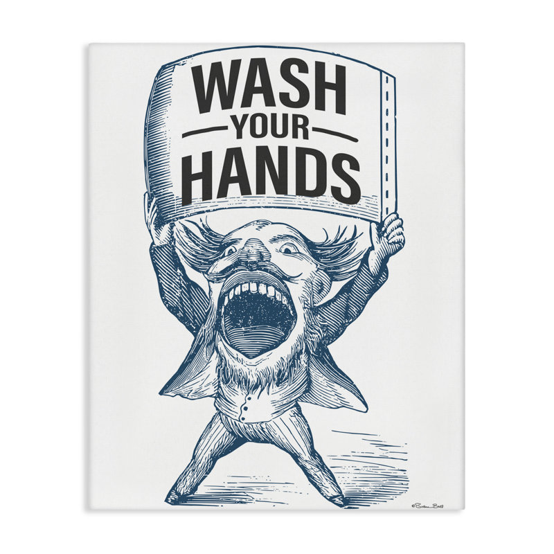 «Wash Your Hands Vintage Canvas», conception par Susan Ball, H 20 po x l 16 po