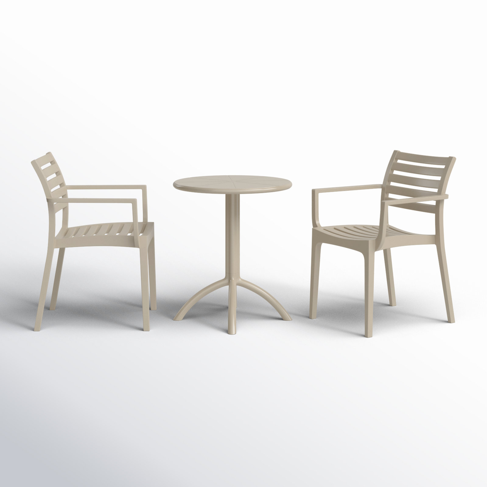 Seneca 24" Patio Bistro Set, Taupe
