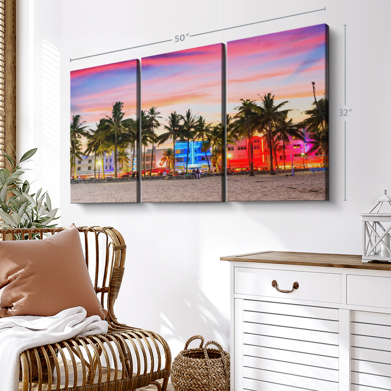 " Miami Beach USA " on, 32" H x 50" W
