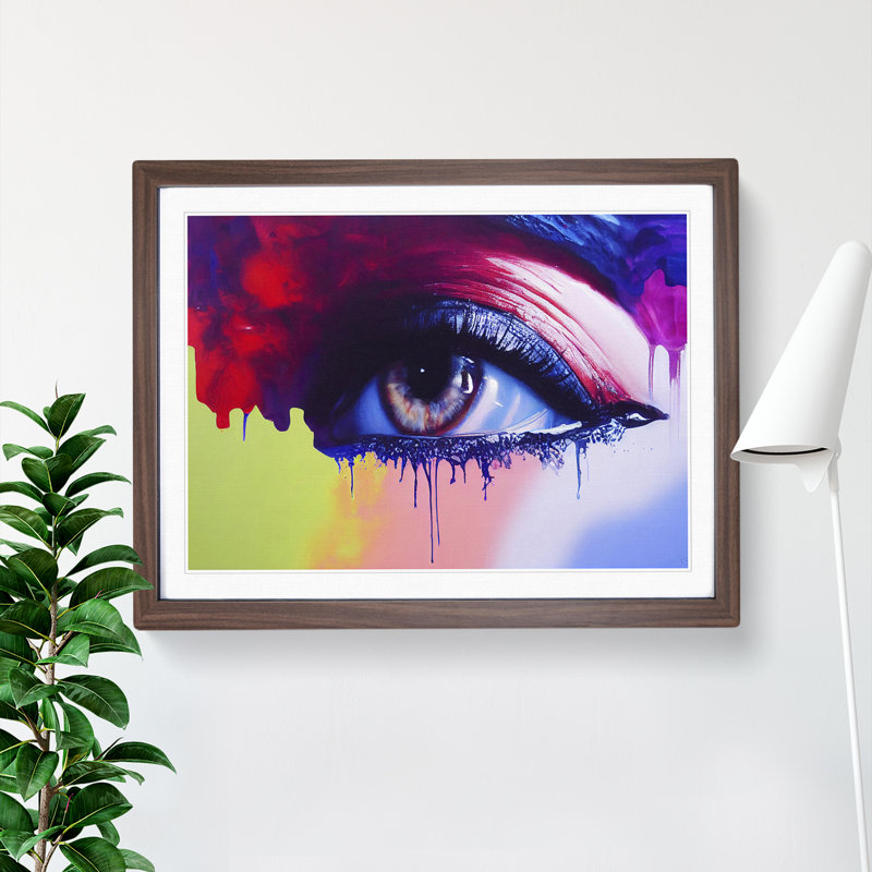 Eye Of A Woman Vol.3 Abstract - Single Picture Frame Print, 46cm H x 64cm W x 2cm D, Walnut Framed