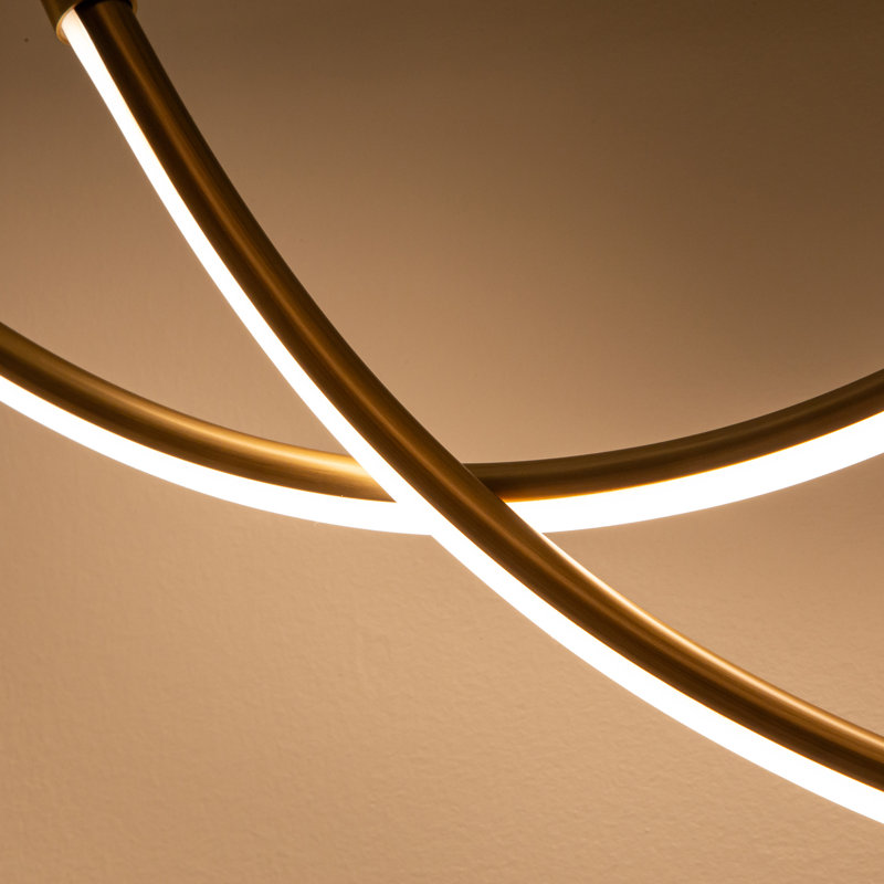 Aryas 3 - Light LED Pendant, 62.25" H x 48" W x 1.75" D