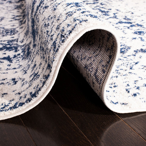 Leyva Looped/Hooked Cream/Navy Rug