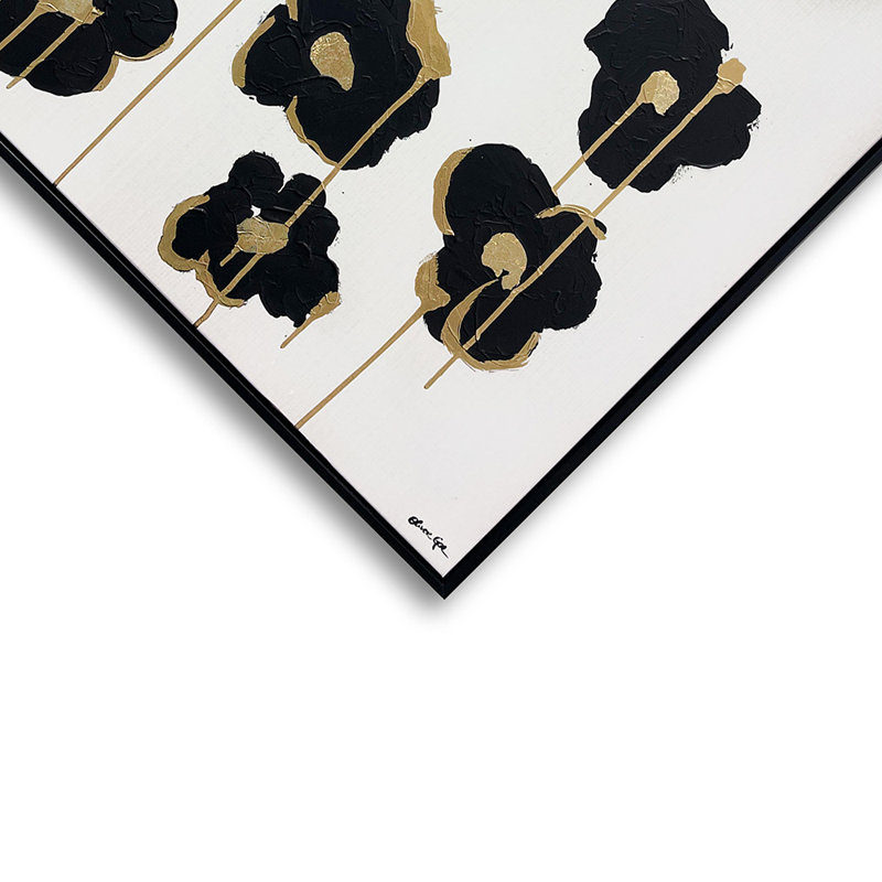 Gilded Camellias, 25" H x 25" W