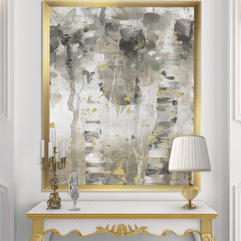 " The Modern Gray Forest I ", White Framed, 20" H x 12" W x 1" D