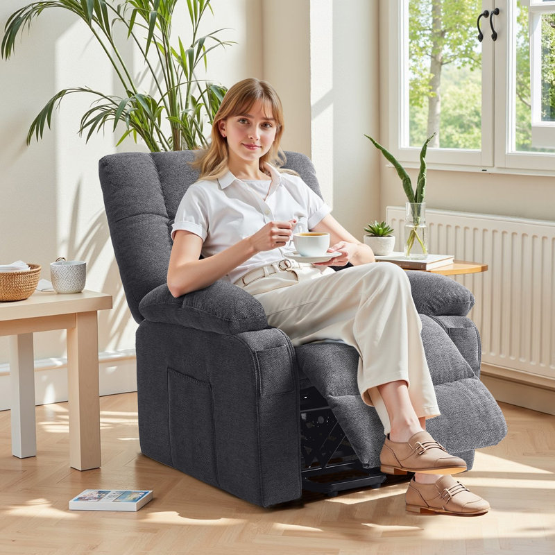 Recliner Chair With Vibrating Massage And Heating, Home Theater Seating With Lumbar Support, Adjustable Electric Power Lift Chairs With Remote Control For Living Room