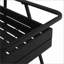 Bar Cart, Modern Industrial Iron with Wine Bottle Holders &amp; Wheels | Black | Iron
