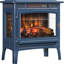 Chaufferette de foyer électrique autoportante avec effet de flamme 3D duraflame pour 1000 pieds carrés Pi. Pièce, bleu marine-1051359784