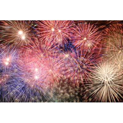 Feux d'artifice - photographie sur toile tendue