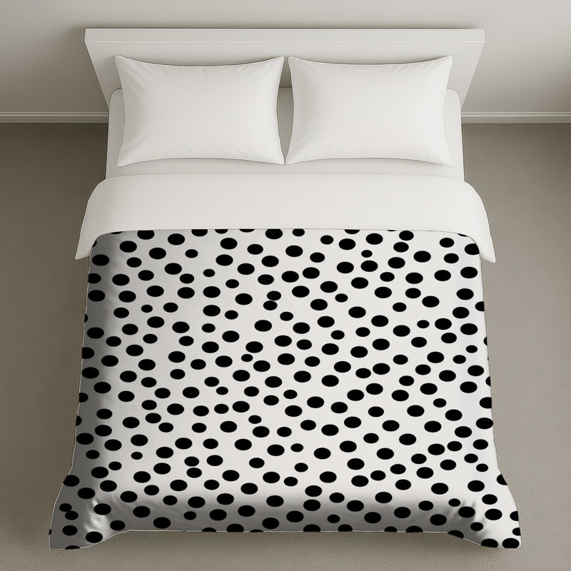 Housse de couette à pois rétro, Grand lit