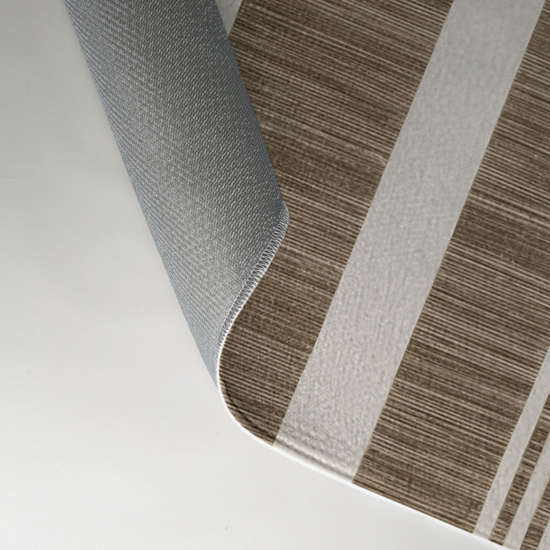 HorizontalStripes Gray Indoor and Outdoor Area Rug, Rectangle 9' x 12'