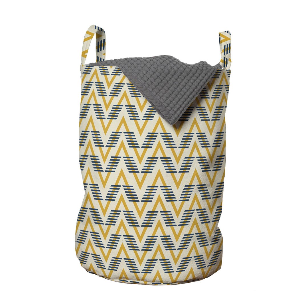 Wäschesack Geometric of Zigzags and Horizontal Stripes Chevron