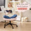 Fauteuil de bureau à accoudoirs croisés de 26 po Aguilera-2124729327-2096535494