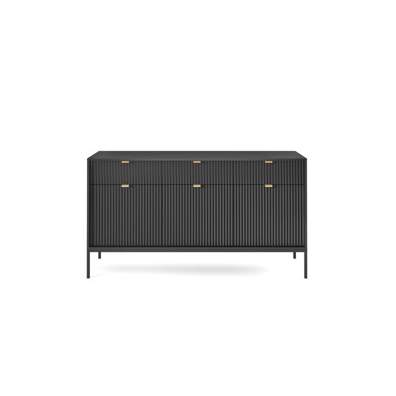 Frankfort 154cm Sideboard, Black Matt