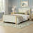 Modern Scalloped Upholstered Kids Twin Bed