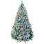 6/7.5FT Tall Prelit Artificial Christmas Tree With Snow Flocked Branches, Warm White Or Colourful LED Lights & Steel Base
