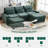 99-Inch Deep Seat Sectional Sofa-1577132507