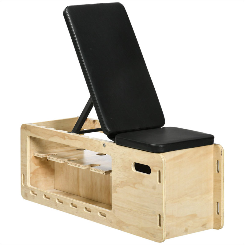 Banc de musculation réglable Soozier, banc d'entraînement avec corde de résistance pour support de rangement, banc de levage incliné