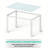 Latoyta Modern 5-Piece Rectangular Glass Top Dining Set with Cushioned Chairs-913626772