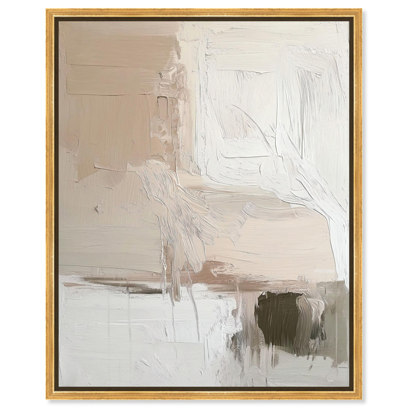 «Gentle Strokes of Nature I», toile neutre par Art Remedy, H 21 po x l 17 po, Cadre flottant doré