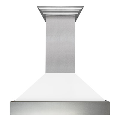 Hotte murale en acier inoxydable satiné à conduit 48 po ZLINE