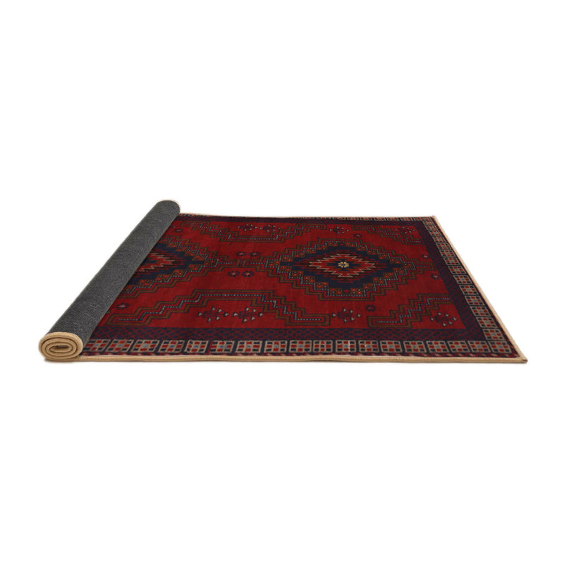 Tapis traditionnel mehroon/noir/bleu Jiyeon, Rond 4 pi