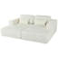 Canapé-lit double U_Style en velours côtelé avec 2 coussins pour les salons, les appartements et les bureaux-483486439