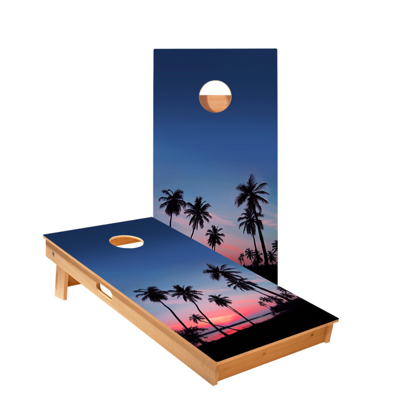 Palmier avec étoiles cornhole