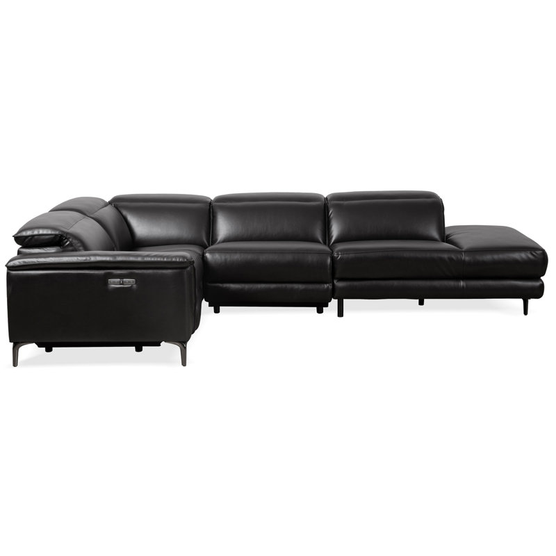 Canapé modulaire inclinable Zander - Polyuréthane noir