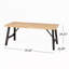 Salle à manger 3 pièces: table et bancs à lattes en bois