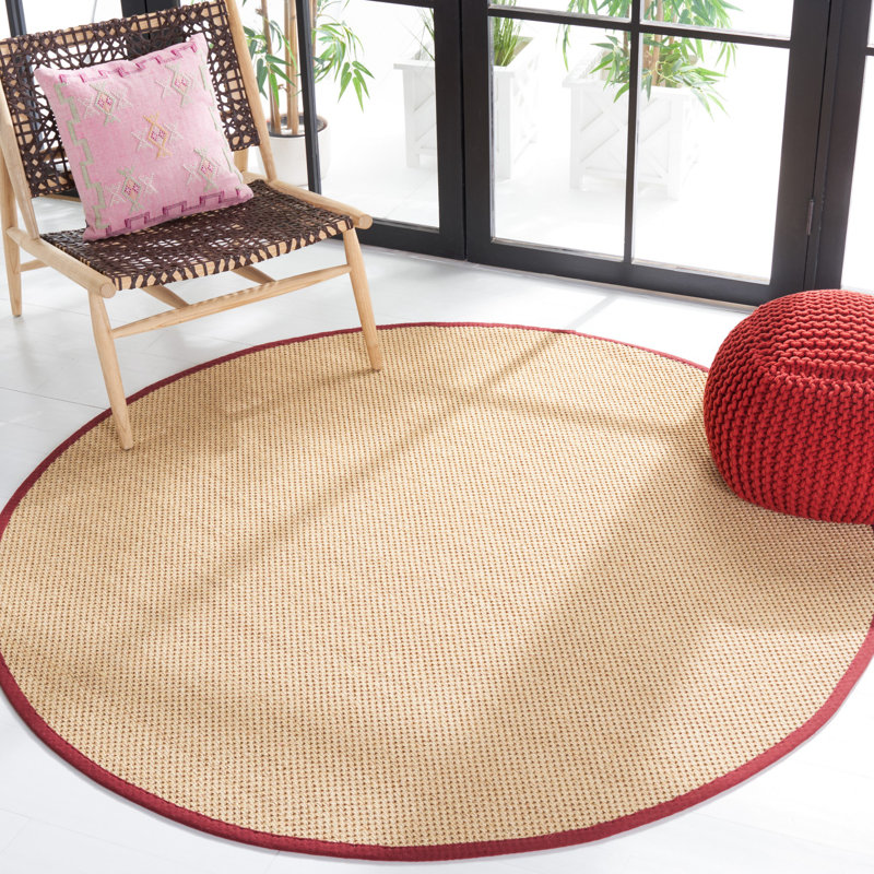 Hillsborough sisal fiber knitted rug, Rond 6 pi