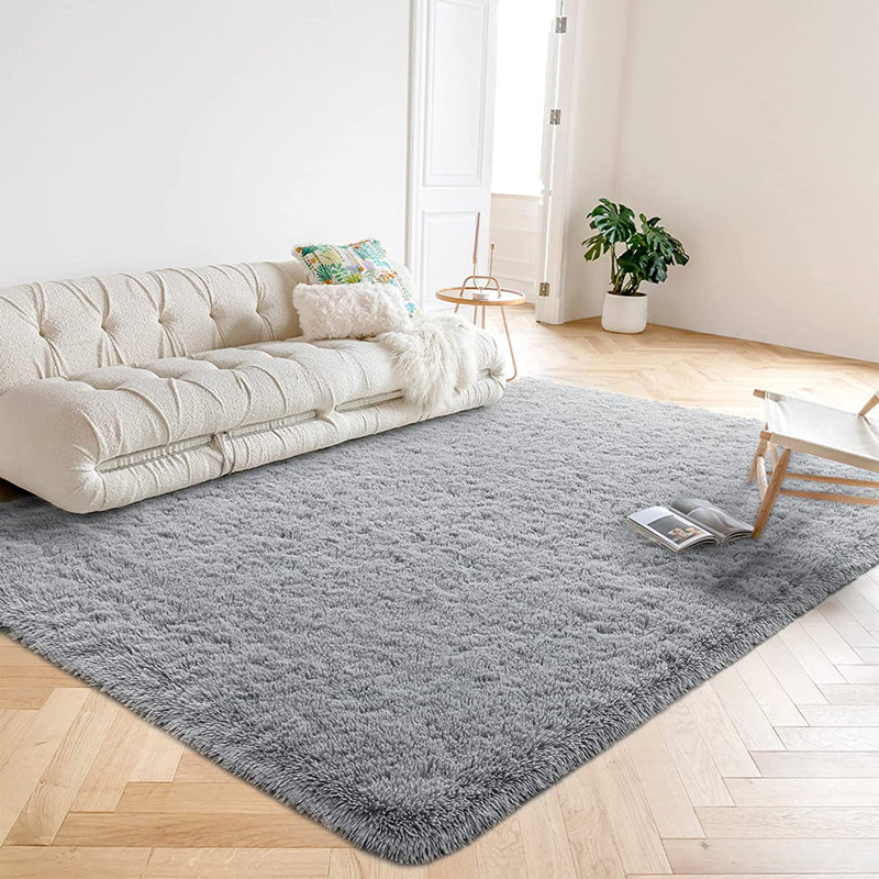 Shahen Rectangle Shag Area Rug, Rectangle 8' x 10', Gray