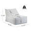 Fauteuil à billes d'extérieur, gris clair