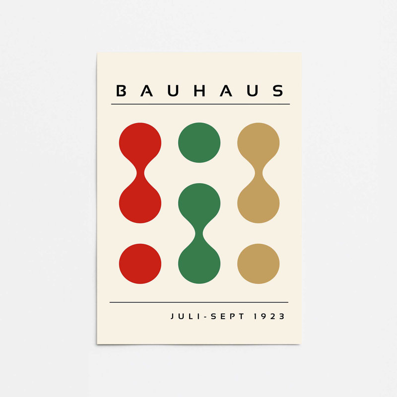 Formes du Bauhaus réinventées, Papier, 14" H x 11" W