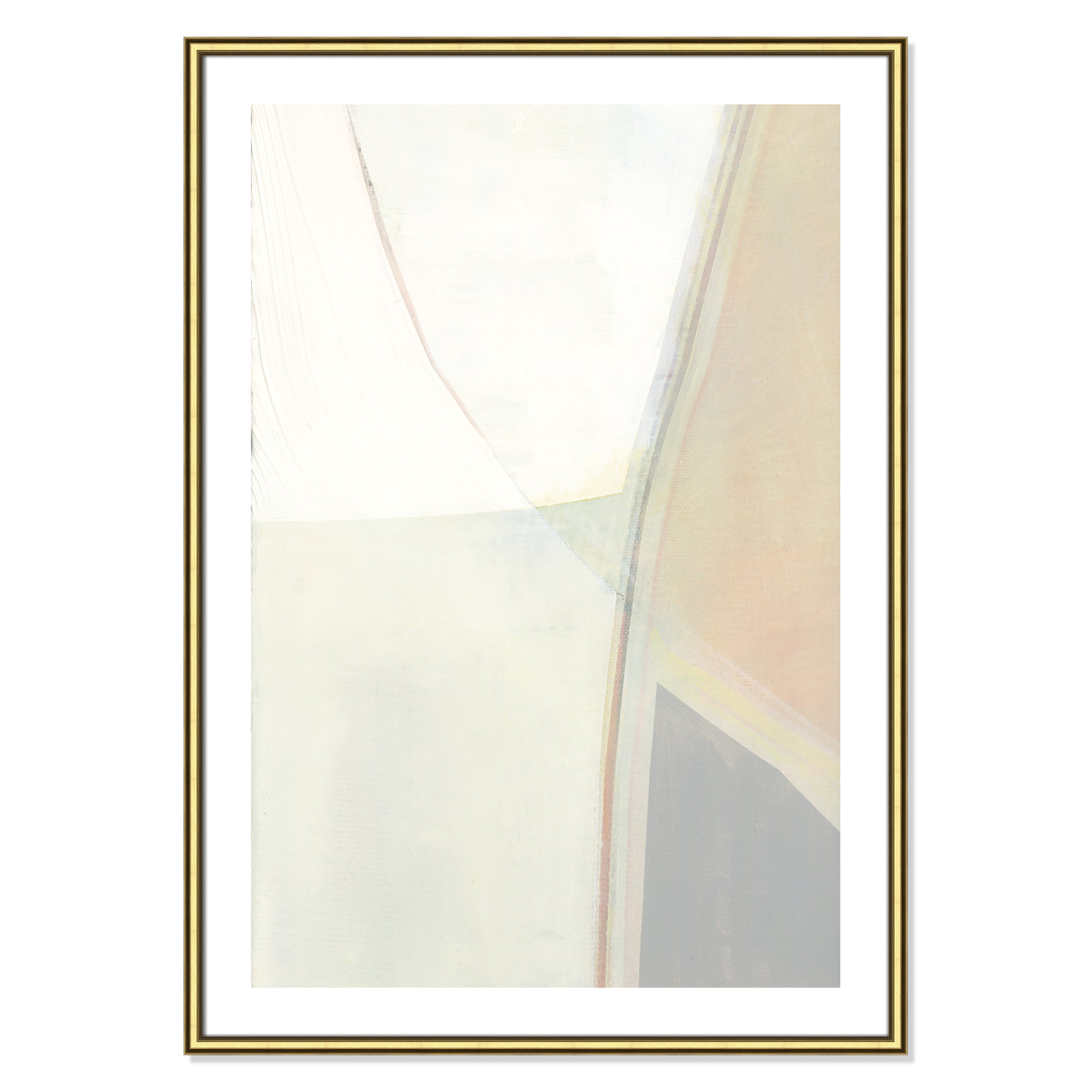 In Neutral II - Painting Print, Gold Framed Paper, 41.5" H x 29.5" W x 0.88" D