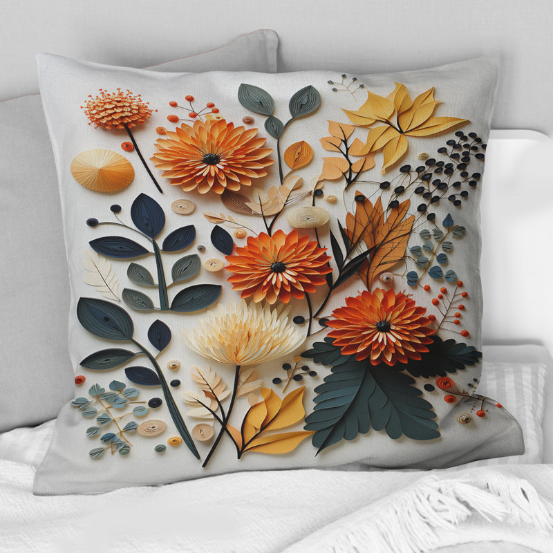 Coussin décoratif coloré Mid Mid Century Botanicals II - Abstract Midcentury