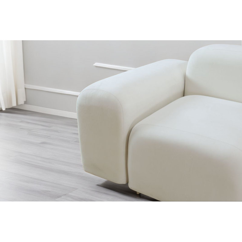 Arco 65" Microfiber 2-Piece Living Room Sofa