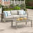 3 Seats Sofa With Patio Coffee Table-112463259