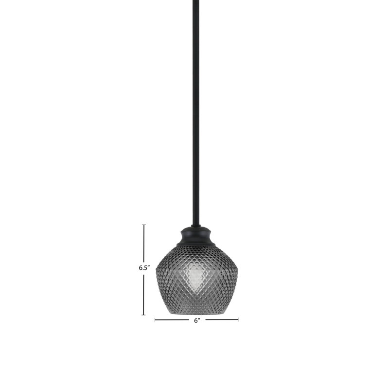 Luminaire suspendu Quapaw Zola, Noir mat