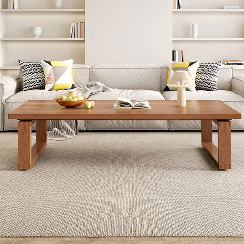 Picture color Solid Wood Rectangular Coffee Table, 17.72" H x 55.12" L x 27.56" W