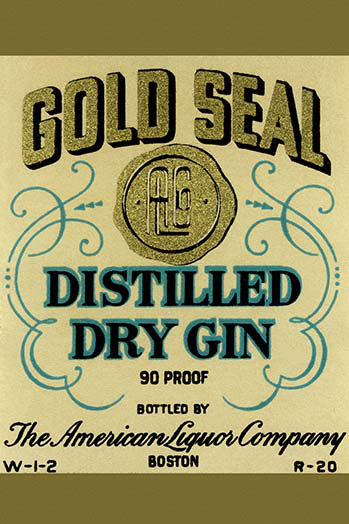 Gin sec distiller-impression de publicités, H 30 po x l 20 po