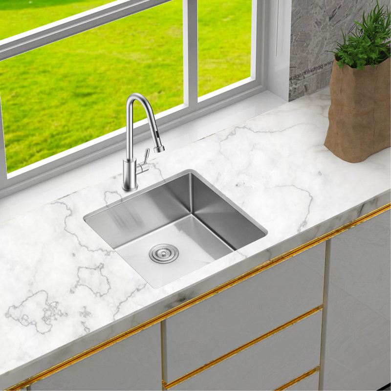 23 Inch Undermount Sink - 23"X18"X10" Undermount Stainless Steel Kitchen Sink 16 Gauge 10 Inch Deep Single Bowl Kitchen Sink Basin