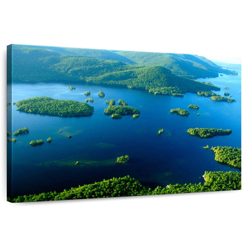 Vue aérienne d'Alvord Lake George, H 8 po x l 12 po