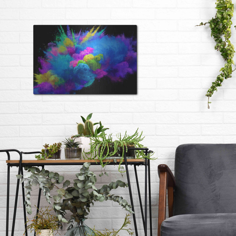 Orren Ellis «Colorful Avalanche» par Epic Portfolio, art mural en métal, H 12 po x l 16 po