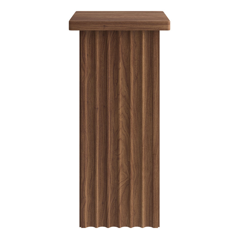 Bourne 10.75in Wide Square Side Table, Satin Walnut
