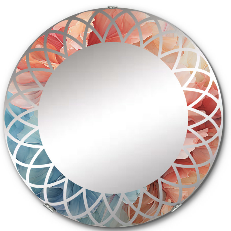 Petterale - Miroir mural moderne rond, 24 po x 24 po