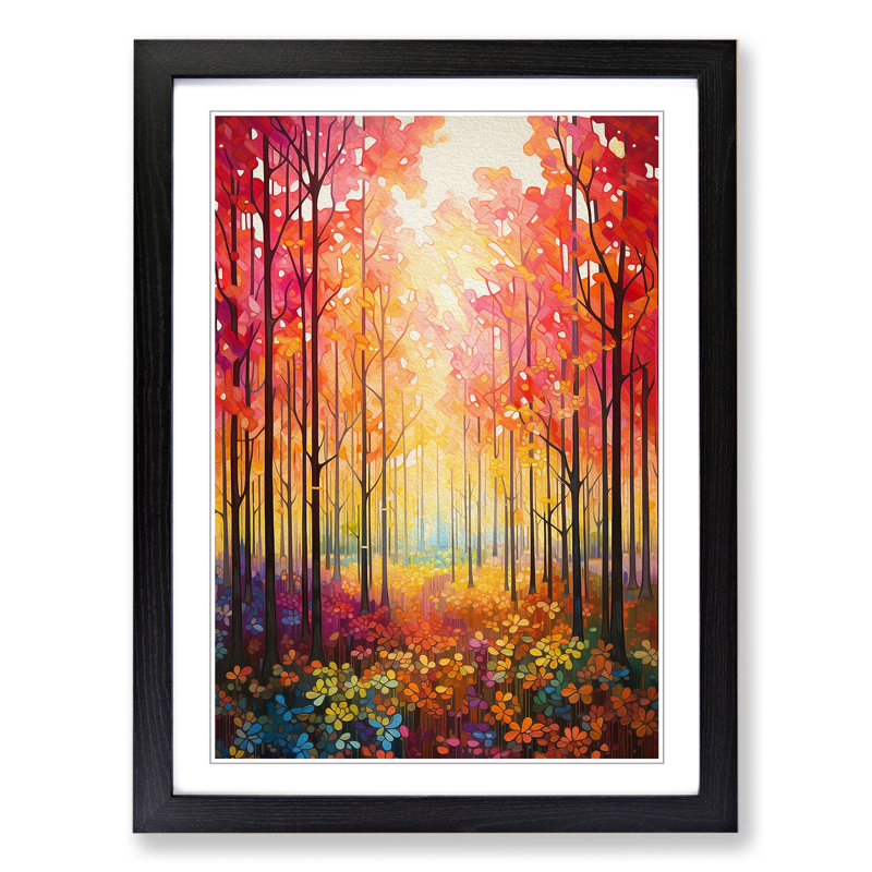 Single Picture Frame Print on Wood, Black Framed, 46cm H x 34cm W