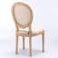 Élégante chaise de salle à manger peinte antique, structure en bois massif, lin, chaises élégantes de couleur beige crème, revêtement en tissu de lin, dossier, peint,-145218995