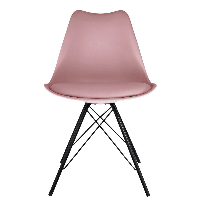 Aneta Plastic Side Chair, Dusty Pink